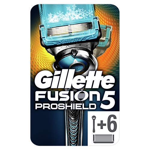 Gillette Fusion5 ProShield Chill Maquinilla de Afeitar + 6 Cuchillas de Recambio