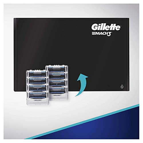 Gillette Mach3 Cuchillas de Afeitar, Paquete de 18 Cuchillas de Recambio