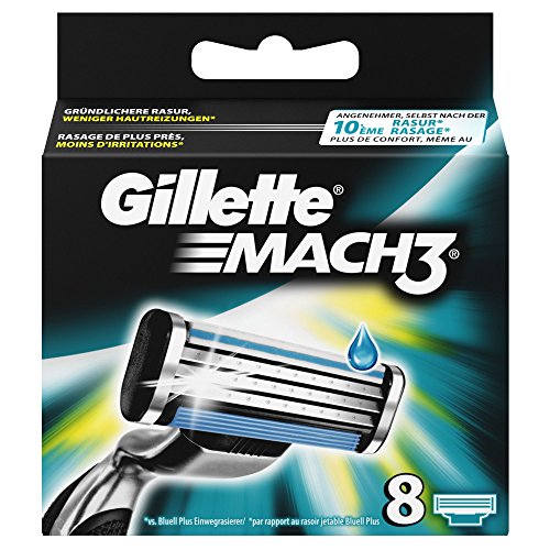 Gillette Mach3 Cuchillas de Afeitar para Hombre - 8 unidades