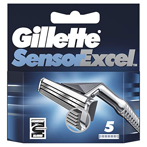 Gillette Sensor Excel Hojas De Afeitar Para Hombre, 5 Unidades