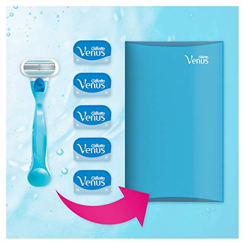 Gillette Venus Maquinilla de Afeitar para Mujer + 5 Cuchillas de Recambio