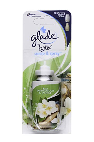 Glade Recambio para Ambientador Automático Sense & Spray con sensor de movimiento, Fragancia Bali Sandalwood & Jasmine , 1 recambio - 18 ml