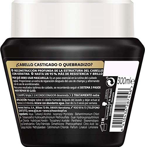 Gliss - Champú 250ml + Acondicionador 200ml + Mascarilla 300ml - Ultimate Repair - Schwarzkopf