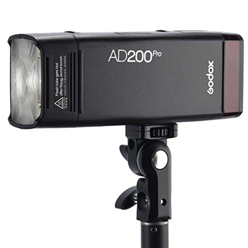 Godox AD200Pro 200Ws 2.4G TTL HSS 1 / 8000s Pocket Flash Monolight Double Strobe con 2900mAh Batería de Litio para Nikon Sony Fujifilm Olympus Panasonic Pentax Canon EOS Cámaras