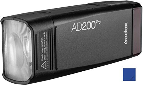 Godox AD200Pro 200Ws 2.4G TTL HSS 1 / 8000s Pocket Flash Monolight Double Strobe con 2900mAh Batería de Litio para Nikon Sony Fujifilm Olympus Panasonic Pentax Canon EOS Cámaras