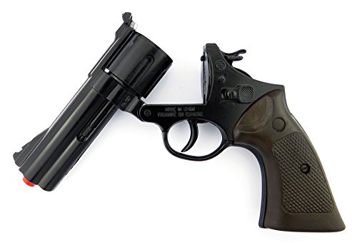Gonher Die Cast Metal - Revolver Policía con 12 disparos, color negro (127/6)