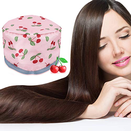 Gorro de Spa para Pelo- GLAMADOR Gorro para Mascarilla Capilar, Rosado Gorro Termico Peluqueria- Promover Absorción de Nutrientes,Temperaturas Ajustables,Cuidado del Cabello en el Hogar