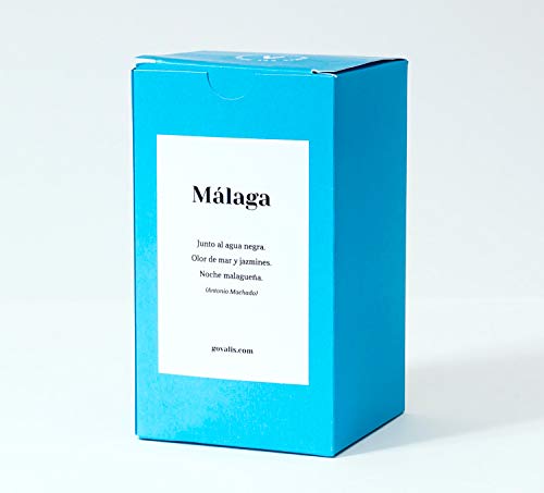 GOVALIS Vela Málaga | Perfumadas y Aromáticas | Cera de Soja & Coco 100% Natural – Velas Recuerdos Relajación Decorativas Yoga Grandes Blancas Cumpleaños Regalos Originales – 70-90 h – 390 g