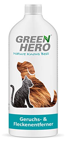 Green Hero bio Fuerza limpiador contra olores | mikrob Iolo gischer limpiador y eliminador de olores | 1000 ml concentrado producen 10 litros limpiador de fuerza