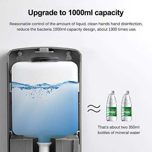 Greenbang Dispensador Automático de Jabón Pared, Dispensador Automático de Jabón con Sensor IR de Montaje en Pared, Bomba de Loción de Jabón de Cocina sin Contacto