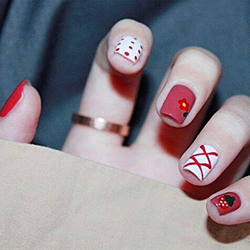 Gresunny 10 Hojas pegatinas uñas decorativas autoadhesivas nail stickers full cover DIY arte de uñas impermeable manicura francesa etiqueta uñas con limas de uñas