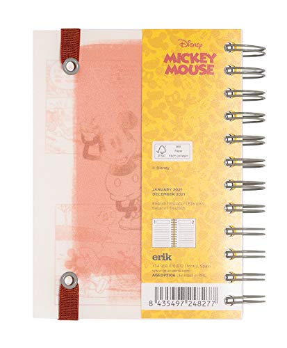 Grupo Erik - Agenda anual 2021 Mickey Films, Día página (11,4x16 cm)