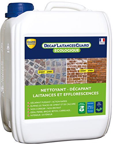 Guard Industrie Decap'LatancesGuard Ecológico 5L - Limpiador y decapante elimina las latas y los velos de cemento, los depósitos de cal y las eflorescencias: hasta 30 m2, blanco