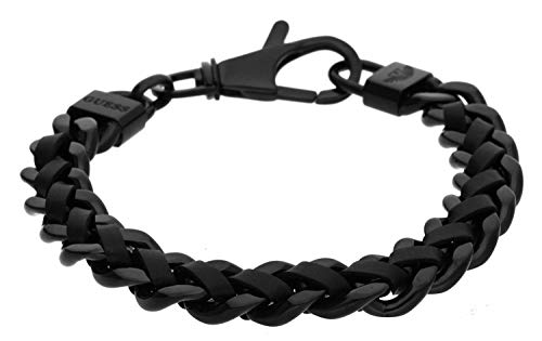 Guess Herren-pulsera Guess Jet acero y colour negro, talla única