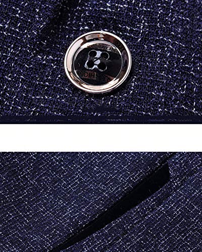 Guiran Hombres Chaquetas De Traje Y Americanas Informal Business Casual Blazer Slim Fit Azul 2XL