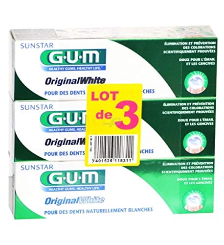 G.U.M Pasta de dientes GUM Original White - Lote de 6 x 75 ml