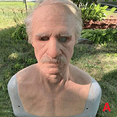Gundai Halloween Headgear Decor The Elder Old Man Headgear for Masquerade Realistic A