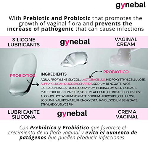 GYNEBAL CALM Gel Intimo Mujer Hidratante Vaginal Externo Prebiotico y Probiotico - CALMANTE MOLESTIAS INTIMAS PICOR ARDOR SEQUEDAD ATROFIA producidas por cambios hormonales e infecciones - 50 ml