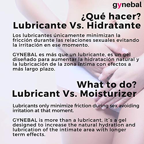 GYNEBAL Gel Intimo Mujer Hidratante Vulvar Prebiotico 2 x 50 ml - ALIVIO DE LA SEQUEDAD VAGINAL - HIDRATACION INTENSA e INMEDIATA - Sirve como Lubricante - No pegajoso - No Mancha - Farmaceutico