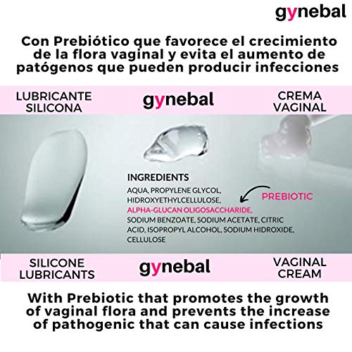 GYNEBAL Gel Intimo Mujer Hidratante Vulvar Prebiotico 50 ml - ALIVIO DE LA SEQUEDAD VAGINAL - HIDRATACION INTENSA e INMEDIATA - Sirve como Lubricante - No pegajoso - No Mancha - Farmaceutico
