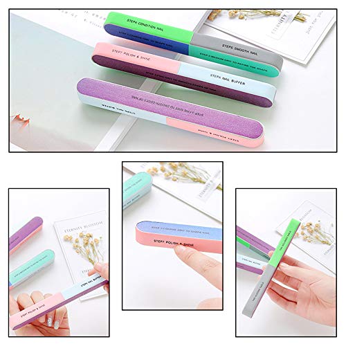 GZQ Pulidor Limador Lima,6pcs Limpiador y Pulidora de Uñas para Arte Uña Manicura,Color Azar