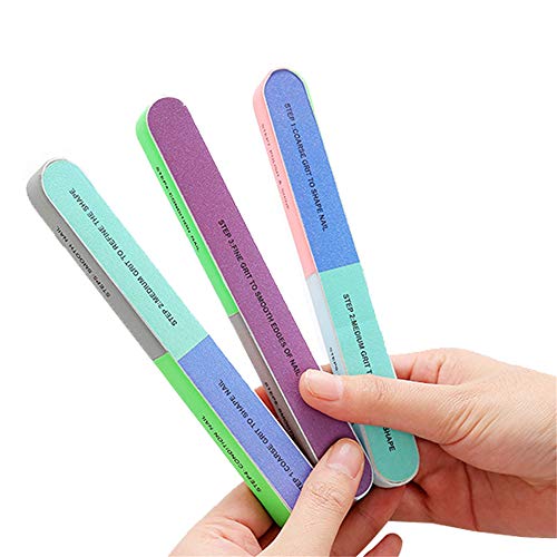 GZQ Pulidor Limador Lima,6pcs Limpiador y Pulidora de Uñas para Arte Uña Manicura,Color Azar