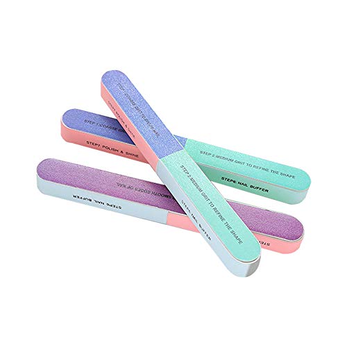 GZQ Pulidor Limador Lima,6pcs Limpiador y Pulidora de Uñas para Arte Uña Manicura,Color Azar