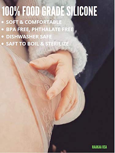 Haakaa Breastpump Manual Breast Pump with Suction Base 100% Food Grade Silicone BPA PVC and Phthalate Free (4oz/100ml)