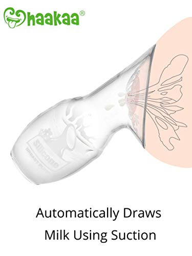 Haakaa Breastpump Manual Breast Pump with Suction Base 100% Food Grade Silicone BPA PVC and Phthalate Free (4oz/100ml)
