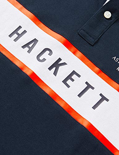 Hackett AMR Chest Panel Y Polo, Azul (Navy 595), 9/10 años para Niños