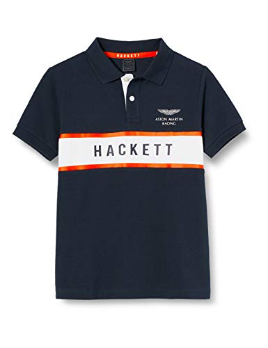 Hackett AMR Chest Panel Y Polo, Azul (Navy 595), 9/10 años para Niños