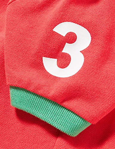 Hackett London Number Polo B, Rojo (255red 255), 122/128 (Talla del Fabricante: K07) para Niños