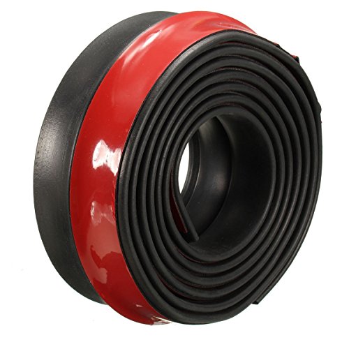 Haehne Coche Alerón Delantero, 2.5m / 8.2ft Universal Coche Pegatina Lip Skirt Protector Coche Delantera Lip Bumper Coche Caucho, 60mm Anchura