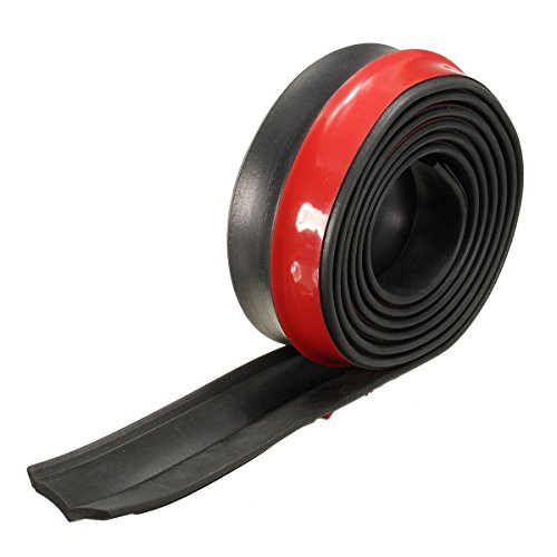 Haehne Coche Alerón Delantero, 2.5m / 8.2ft Universal Coche Pegatina Lip Skirt Protector Coche Delantera Lip Bumper Coche Caucho, 60mm Anchura