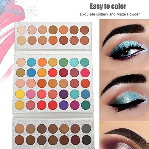 HaiQianXin Beauty Glazed 63 Colors Pearlescent Matte Eyeshadow Eye Cosmetics Makeup Palette