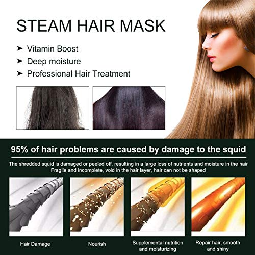 Hair Mask, Mascarilla Hidratante Cabello, Máscara para pelo, Cabello Mascarillas, mascara de cabello Profesional, Reparación Profunda reconstructor instantáneo para cabello dañado, 35gx2