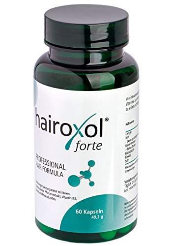 HAIROXOL-Cápsulas tratamiento anti-caída de cabello | Bitoina, Zinc, vitaminas, Selenio, L-Carnitina | Crecepelo | crecimiento capilar en hombres y mujeres | piel, barba, uñas | 60 pastillas