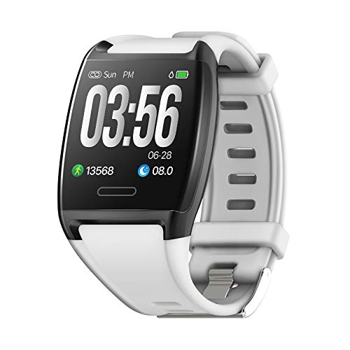 HalfSun Impermeable IP67 Smartwatch, HD Color Screen,Pulsera Inteligente con Pulsómetro, Monitor de Presión Arterial，Monitor de Calorías, Sueño, Podómetro，Pulsera Actividad para Android y iOS