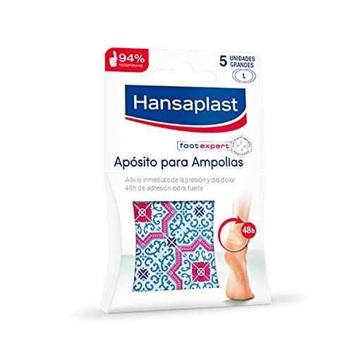 Hansaplast Apósito para ampollas grande, apósito transparente para un alivio instantáneo del dolor, apósitos adhesivos para los talones, 2 x 5 unidades