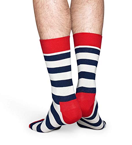 Happy Socks Stripe Sock, Calcetines Unisex adulto, Multicolor (Multi Rot 045), 36-40