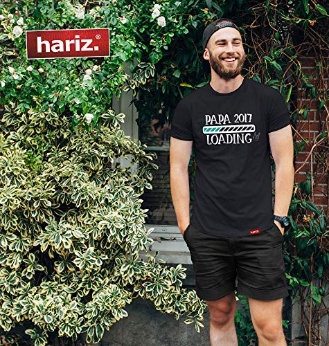 Hariz – Camiseta para hombre, diseño de papá Loading 2017, versión 2, día del padre y tarjeta de regalo Color rojo. XXL