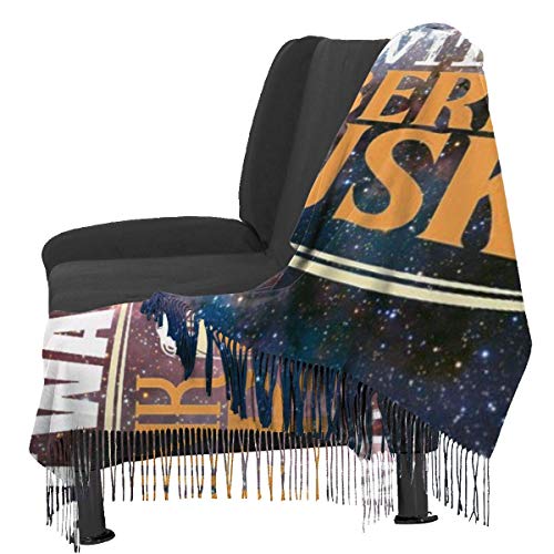 Hdadwy Beba cerveza Cuelgue con mi Husky siberiano Divertido perro Bufanda de cachemira para mujeres Hombres Ligero de gran tamaño Moda suave Bufandas de invierno Fringe Chal Wraps