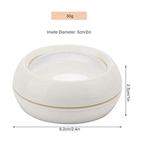 Healifty 3 Piezas Caja de Plástico Transparente Vacío Rellenable Recambio Portátil Contenedor de Polvo de Maquillaje para Talco de Bebés Polvo de Suelto