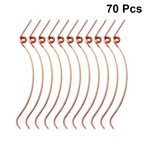 Healifty 70 unids Piano Hammer Butt Springs para pianos verticales Reparación de piezas de repuesto (Golden)