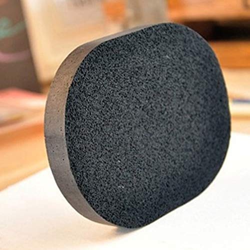 Healifty esponja de maquillaje Lavar la cara Esponja Limpieza facial Esponja de carbón de bambú Removedor de maquillaje de moda Almohadilla comprimida Puff en polvo (Negro)