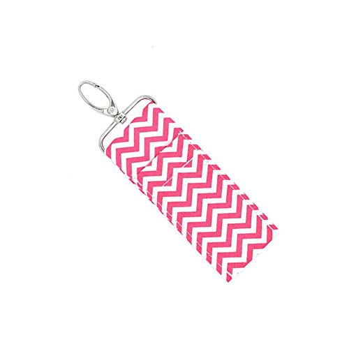 HEEPDD Llavero con Soporte para lápiz Labial, sostenedor de bálsamo para Labios con Forma de Onda Llavero Chapstick con Clip Accesorios de Viaje para Madres Niñas