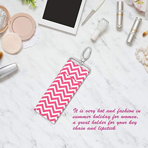 HEEPDD Llavero con Soporte para lápiz Labial, sostenedor de bálsamo para Labios con Forma de Onda Llavero Chapstick con Clip Accesorios de Viaje para Madres Niñas