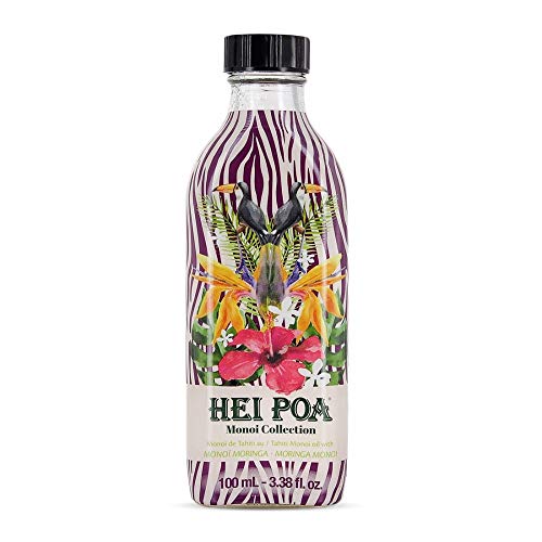 Hei Poa, Aceite corporal (Monoï Puro de Tahití, Perfume Moringa) - 100 ml.