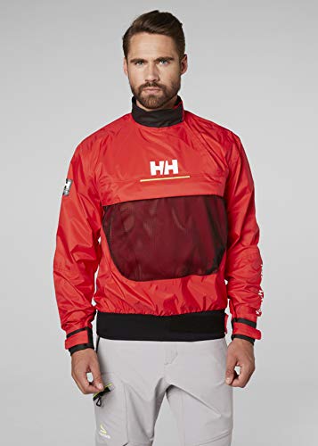Helly Hansen HP Smock Top Chaqueta Deportiva, Hombre, Rojo (Rojo 222), Medium (Tamaño del Fabricante:M)