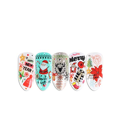 Hemore Navidad de Invierno 3D uñas Pegatina e875-885 1 Juego